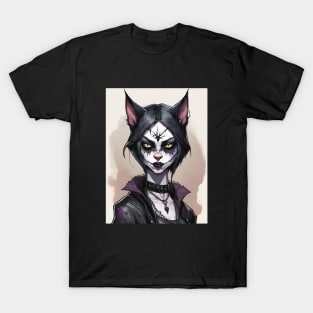 Goth Cat Girl T-Shirt